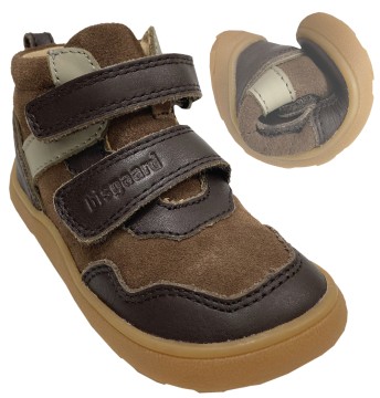 Halbhoher Barfußschuh aus weichem Leder von BISGAARD Barefoot * BECKY * in Braun