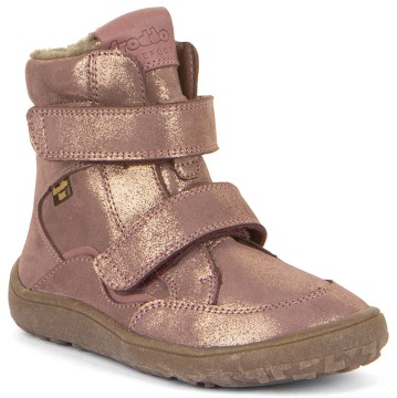 Winterschuhe /Barfußschuhe +Schurwoll Futter &amp; TEX Membran PINK / Gold v. FRODDO G3160232