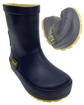 Barfuß Gummistiefel / Wellie V2 super flexibel, anatomische Zehenbox von KOEL Uni Dark Blue