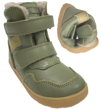 Winter Lederstiefel mit TEX Membran & Schafswollfutter in Khaki von BISGAARD > Thorsten TEX <