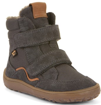 Schurwoll gefütterte Barfußstiefel Leder / Mesh & TEX in Anthrazit Grau FRODDO G3160247
