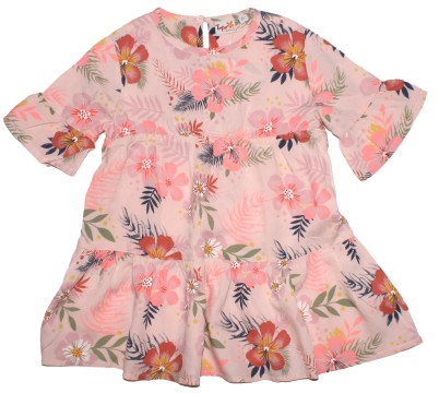 Luftig leichtes Sommerkleid Oversize in Rosa mit Blüten Muster von TOPO in Fashion 2-13340