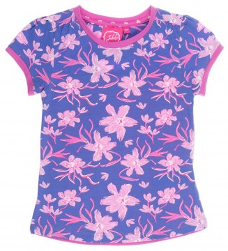 T-Shirt in Pink / Lavendel mit Blüten Muster von JUBEL Serie Fairy Garden 0188