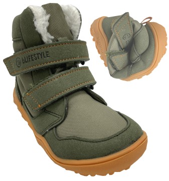 Gefütterte Winterstiefel Vegan TEX Membran & Grip Sohle Olive / Orange bLIFESTYLE *KOALA*