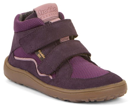 Halbhohe Barfußschuhe, Leder / Mesh +TEX, Textil Inlay in Purple / Violett von FRODDO G3110266