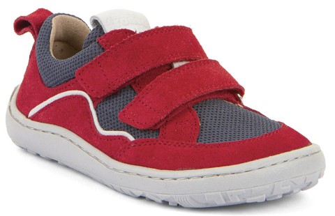Barfußsneaker Leder + Meshbesatz Doppelklett * Froddo Barefoot * G3130271 in Rot / Blau