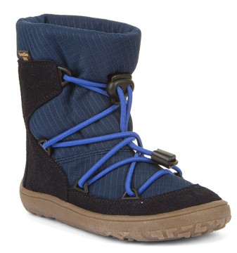 Snowboot / Barfußschuhe / Winterstiefel TEX &amp; Schurwoll Futter in Dark Blue FRODDO Track G3160239