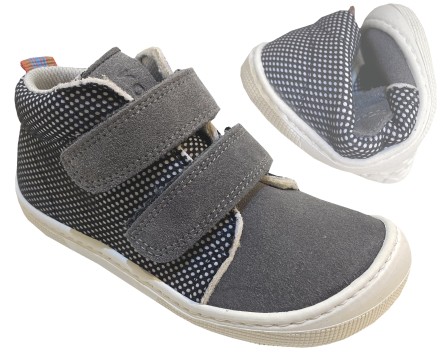 Barfußschuhe / Sneaker aus Mesh / BW &amp; Bio Nubuk Leder in Grau Modell DON von KOEL 07M002