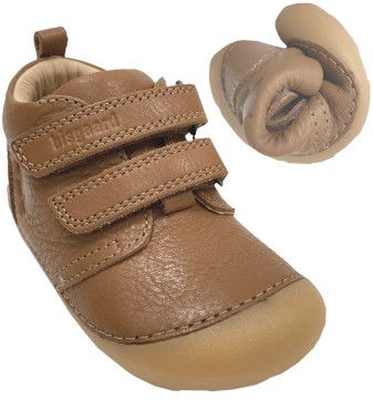 Knautschig weiche Lederschuhe / Barfußschuhe von BISGAARD * Carter * in Cognac