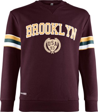 Sportlich lässiger BW Sweater in Dkl Rot mit Frontstick &quot; Brooklyn&quot; von BLUE EFFECT 6227