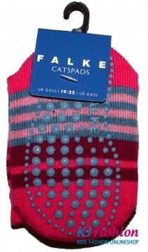 Catspads / Stopper Socken / Hausstrumpf von FALKE Streifen in Pink FB 8550