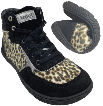 High Top Sneaker DANISH Fantasy LEO Design Zipper & Schnürung KOEL Barefoot 08M043.501
