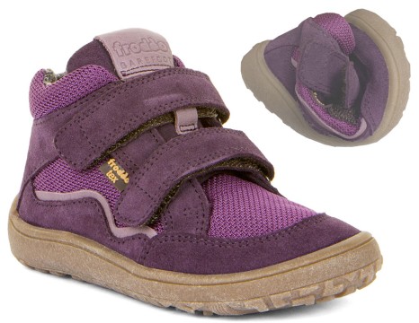 Mid Top Sneaker/ Barfußschuhe mit Textil Futter, Mesh Besatz &amp; TEX Membran in Purple von FRODDO