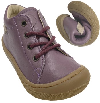 Halbschuhe / Barfußschuhe aus Nappaleder Schnürer * AMUR * in Magnolia von NATURINO