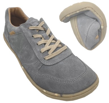 Sneaker / Barfußschuhe aus Nubuk Leder in Steingrau von KOEL Modell Francie Eco 08L041.321