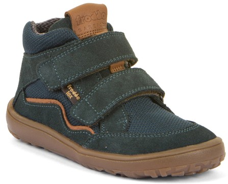 Halbhohe Barfußschuhe, Leder / Mesh +TEX, Textil Inlay in PETROL Grün von FRODDO G3110266