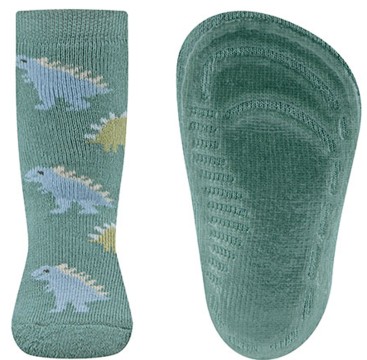Stoppersocken aus BW Vollfrottee Softstep Sohle v. EWERS Hellgrün * Dinos * 221402