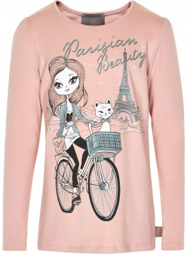 LA Shirt in Rosé mit Glitzerprint von CREAMIE