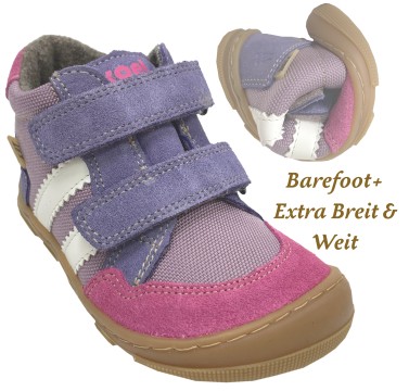 Wollgefütterte Barfußschuhe in Lavendel, Textil, Leder & TEX von KOEL Modell KALI 15T001.505