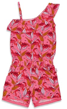 Luftig leichter Jumpsuit in kräftigem Pink mit Flamingo AOP von JUBEL &quot; Birds of Paradise &quot; 0043