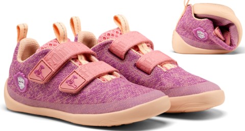 Leichte, flexible Sneaker, Barfußschuhe von AFFENZAHN Happy Knit Flamingo in Peach / Pink