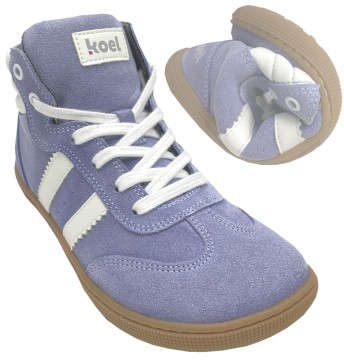 High Top Sneaker DREW Merino Futter Barfußschuhe in Lavendel Zipper & Schnürung KOEL 08M042.305