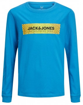 LA Shirt aus reiner BW in Hellblau mit Logo Print für Boys von JACK &amp; JONES 12213238