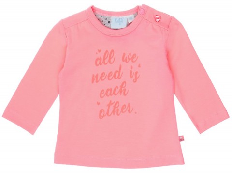 LA Shirt aus weichem BIO BW Jersey in zartem Coral für Mädchen von FEETJE 1276