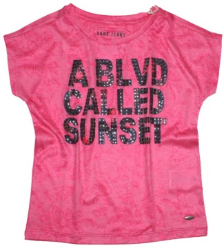 HAMMER T - Shirt in Pink mit Laser Druck von CARS JEANS Modell SUNSET