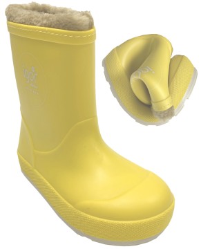 Super leichte & flexible Barfußgummistiefel mit Warmfutter von IGOR aus Spanien Yogi in Gelb