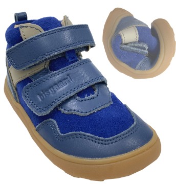 Halbhoher Barfußschuh aus weichem Leder von BISGAARD Barefoot * BECKY * in Kobaltblau