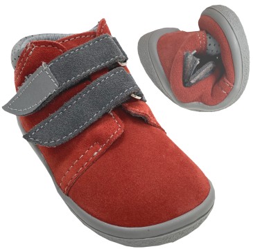 Barfußschuhe / Halbschuhe Mid Top + TEX Membran * ELIS * in Rot V2 von BEDA