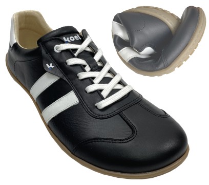 Sneaker / Barfußschuhe ILO Napa aus Glattleder in Schwarz mit Weißen Str. von KOEL 25X001.121