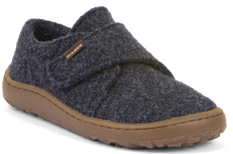 Barfuß- Hausschuhe aus Wolle + weiche, flexible Minimalsohle v. FRODDO Dark Blue G1700420